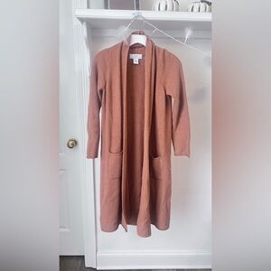 Magaschoni Brown Long Cardigan Sweater